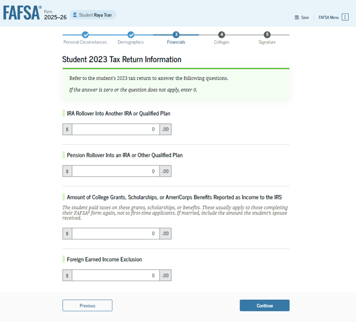 How to Answer Student Income Tax FAFSA Questions - Tax Filing Status - How To Answer Question 43d On Fafsa